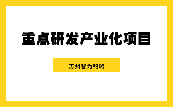 重點研發(fā)產(chǎn)業(yè)化