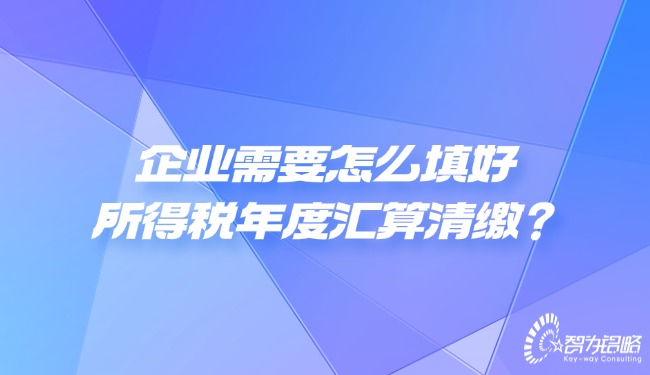 企業(yè)需要怎么填好所得稅年度匯算清繳？