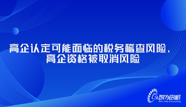 高企認定可能面臨的稅務(wù)稽查風(fēng)險、高企資格被取消風(fēng)險.jpg